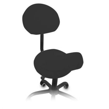 Velours zadelzit met rugleuning