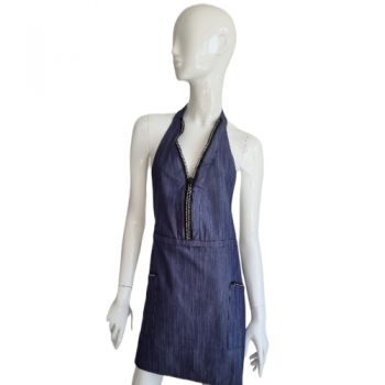 Denim schort diamant