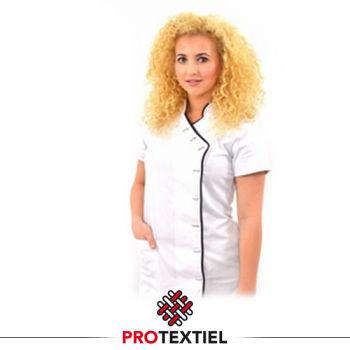 Tuniek Romy wit-zwart (katoen)